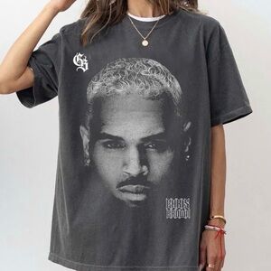 CHRIS BROWN B&W TEE 2025 Breezy Bowl XX Tour Merch